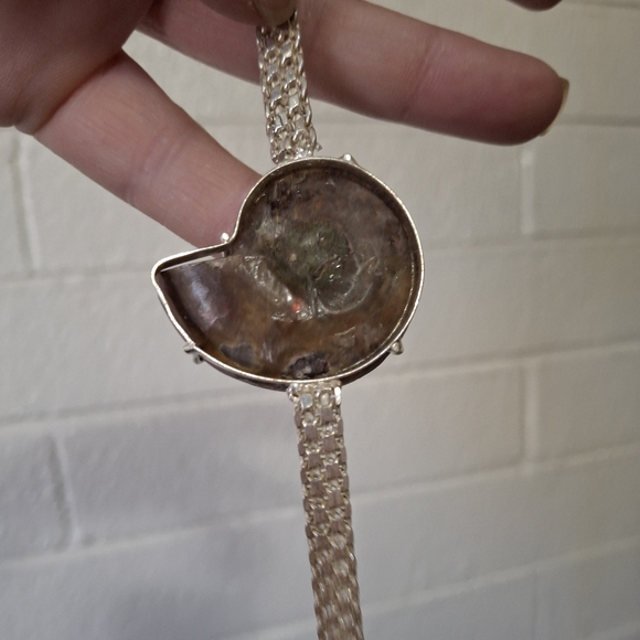 New Amonite Fossil Silver Bracelet. - Picture 7 of 13